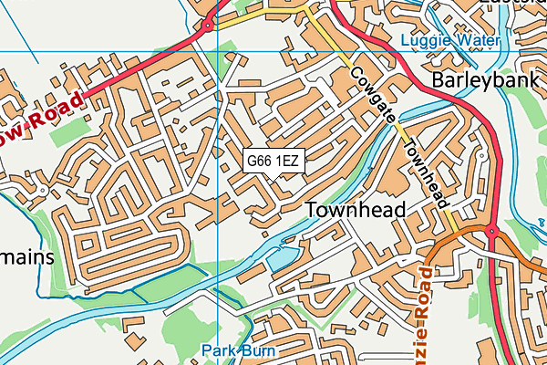 G66 1EZ map - OS VectorMap District (Ordnance Survey)