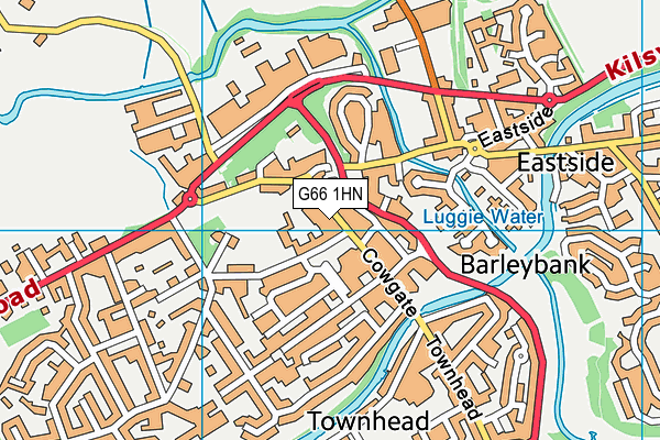 G66 1HN map - OS VectorMap District (Ordnance Survey)