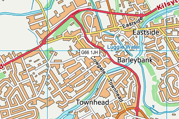 G66 1JH map - OS VectorMap District (Ordnance Survey)