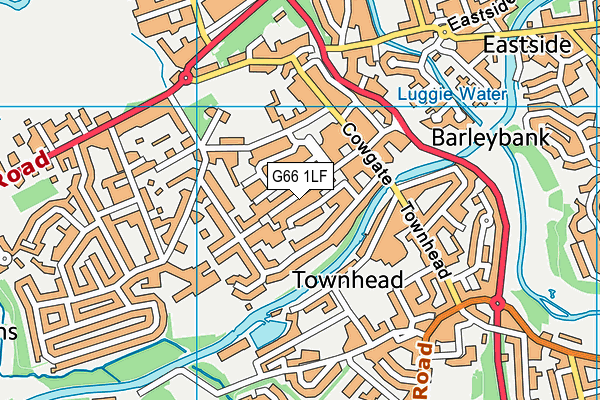 G66 1LF map - OS VectorMap District (Ordnance Survey)