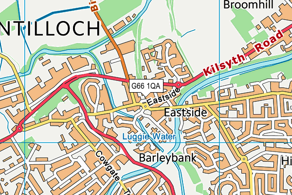 G66 1QA map - OS VectorMap District (Ordnance Survey)