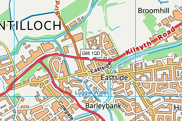 G66 1QD map - OS VectorMap District (Ordnance Survey)