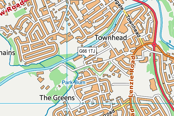G66 1TJ map - OS VectorMap District (Ordnance Survey)