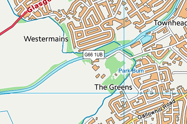 G66 1UB map - OS VectorMap District (Ordnance Survey)