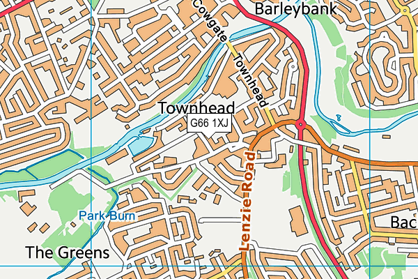 G66 1XJ map - OS VectorMap District (Ordnance Survey)