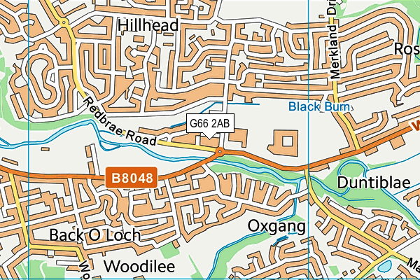 G66 2AB map - OS VectorMap District (Ordnance Survey)