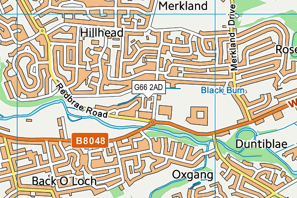 G66 2AD map - OS VectorMap District (Ordnance Survey)