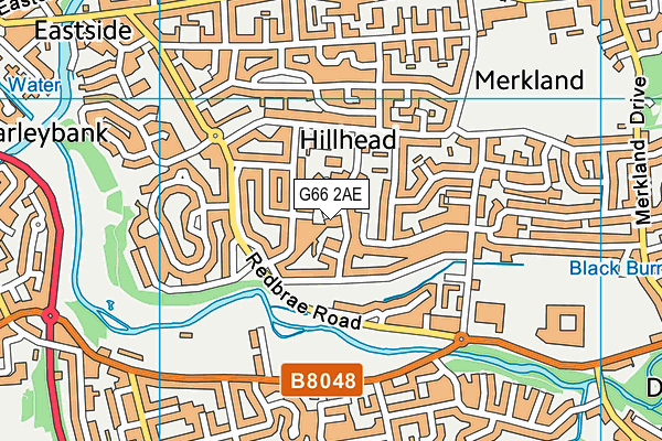 G66 2AE map - OS VectorMap District (Ordnance Survey)