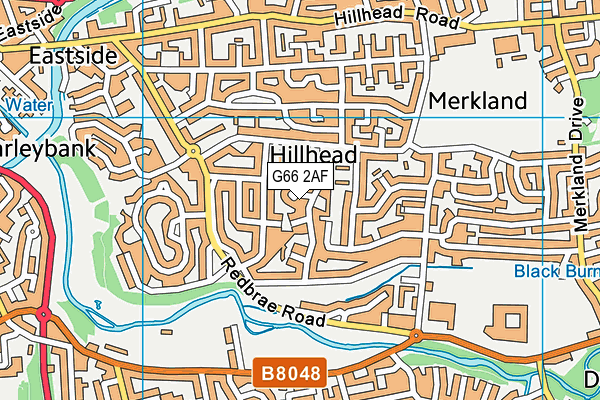 G66 2AF map - OS VectorMap District (Ordnance Survey)