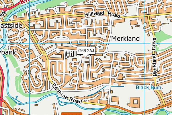 G66 2AJ map - OS VectorMap District (Ordnance Survey)