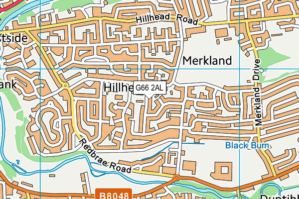 G66 2AL map - OS VectorMap District (Ordnance Survey)