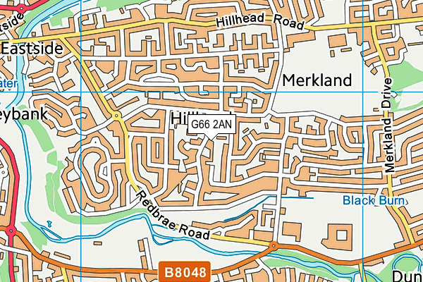 G66 2AN map - OS VectorMap District (Ordnance Survey)