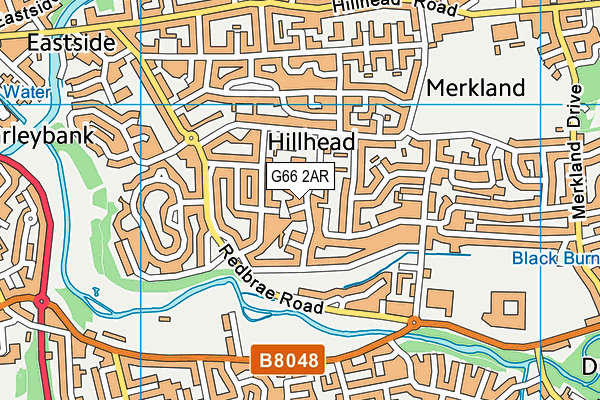 G66 2AR map - OS VectorMap District (Ordnance Survey)