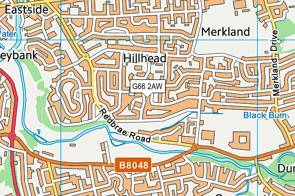 G66 2AW map - OS VectorMap District (Ordnance Survey)