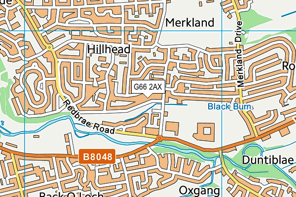 G66 2AX map - OS VectorMap District (Ordnance Survey)
