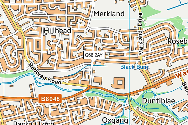G66 2AY map - OS VectorMap District (Ordnance Survey)