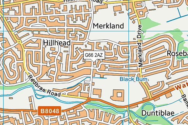 G66 2AZ map - OS VectorMap District (Ordnance Survey)