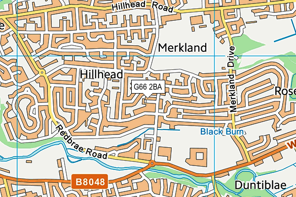 G66 2BA map - OS VectorMap District (Ordnance Survey)