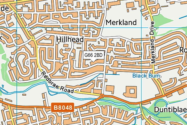 G66 2BD map - OS VectorMap District (Ordnance Survey)