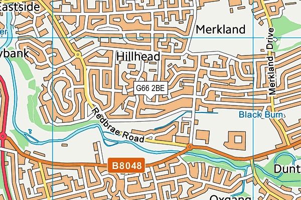 G66 2BE map - OS VectorMap District (Ordnance Survey)