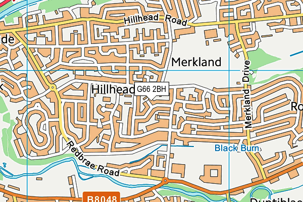 G66 2BH map - OS VectorMap District (Ordnance Survey)