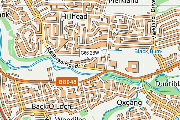G66 2BW map - OS VectorMap District (Ordnance Survey)