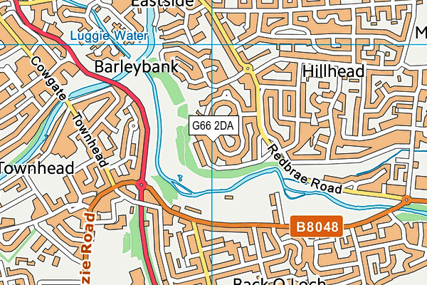 G66 2DA map - OS VectorMap District (Ordnance Survey)