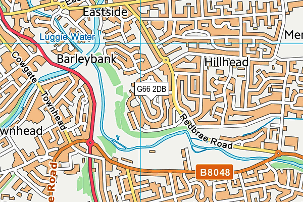 G66 2DB map - OS VectorMap District (Ordnance Survey)