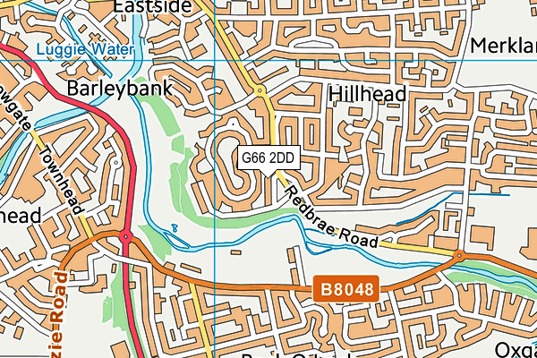 G66 2DD map - OS VectorMap District (Ordnance Survey)