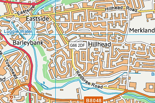 G66 2DF map - OS VectorMap District (Ordnance Survey)