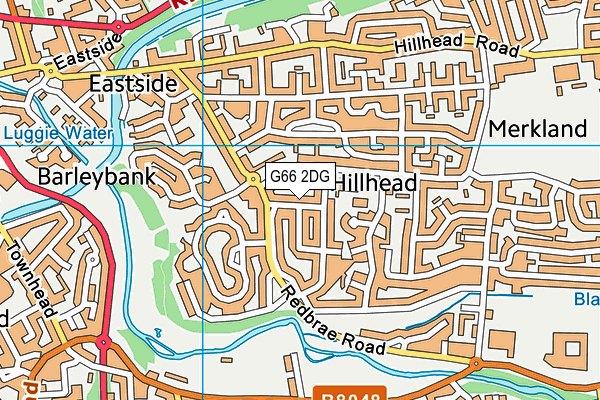 G66 2DG map - OS VectorMap District (Ordnance Survey)