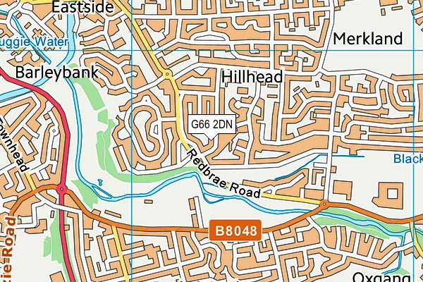 G66 2DN map - OS VectorMap District (Ordnance Survey)
