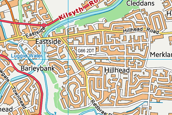 G66 2DT map - OS VectorMap District (Ordnance Survey)