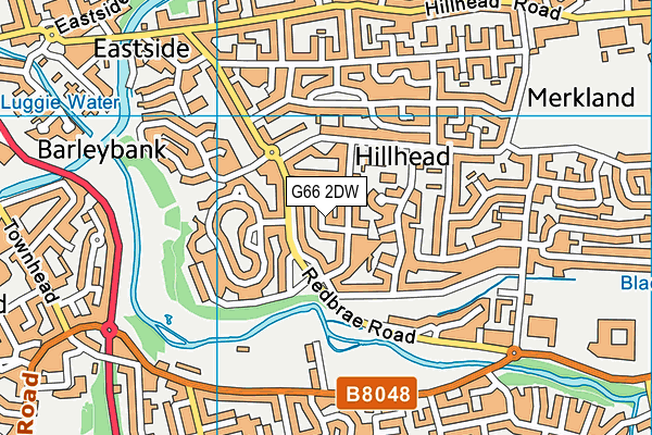 G66 2DW map - OS VectorMap District (Ordnance Survey)