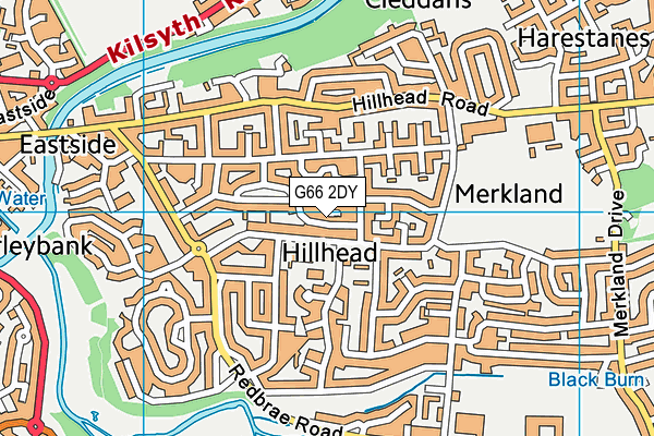 G66 2DY map - OS VectorMap District (Ordnance Survey)