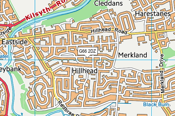 G66 2DZ map - OS VectorMap District (Ordnance Survey)