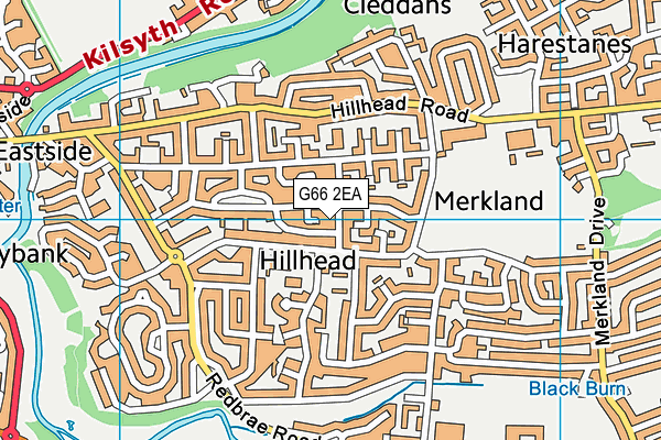 G66 2EA map - OS VectorMap District (Ordnance Survey)