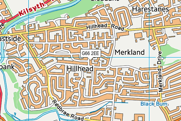 G66 2EE map - OS VectorMap District (Ordnance Survey)