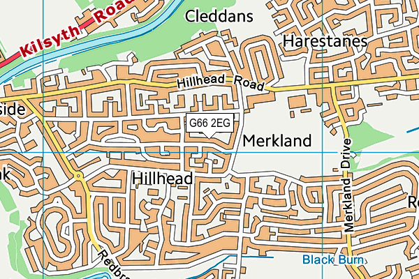 G66 2EG map - OS VectorMap District (Ordnance Survey)