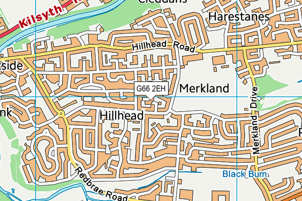 G66 2EH map - OS VectorMap District (Ordnance Survey)