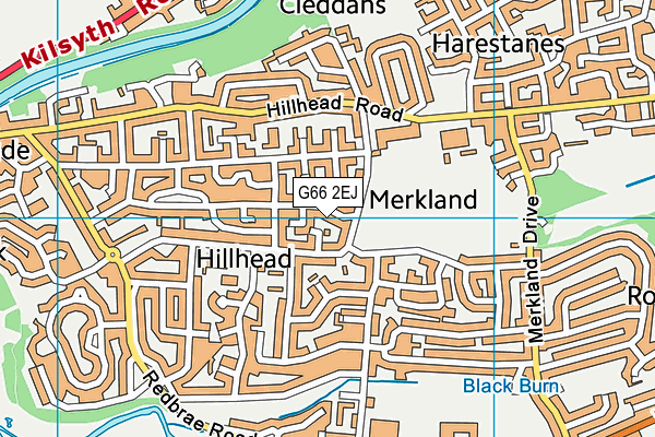 G66 2EJ map - OS VectorMap District (Ordnance Survey)