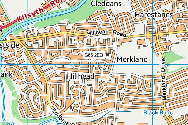 G66 2EQ map - OS VectorMap District (Ordnance Survey)