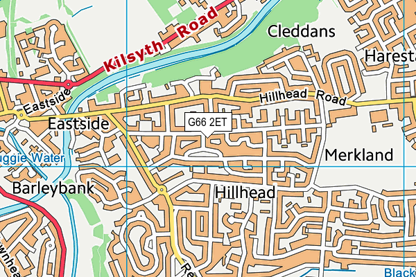 G66 2ET map - OS VectorMap District (Ordnance Survey)