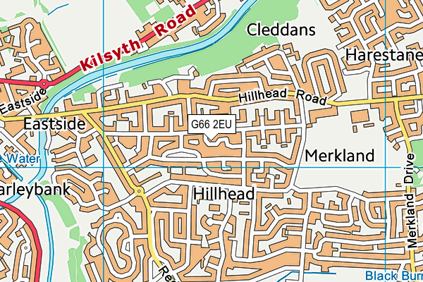 G66 2EU map - OS VectorMap District (Ordnance Survey)