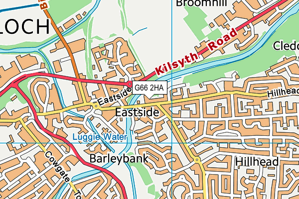 G66 2HA map - OS VectorMap District (Ordnance Survey)