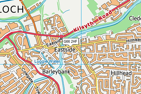 G66 2HF map - OS VectorMap District (Ordnance Survey)