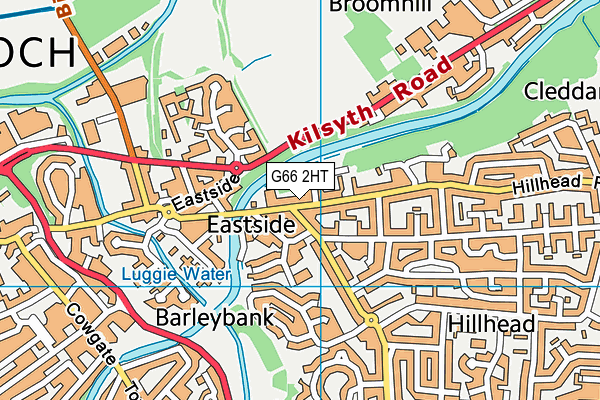 G66 2HT map - OS VectorMap District (Ordnance Survey)