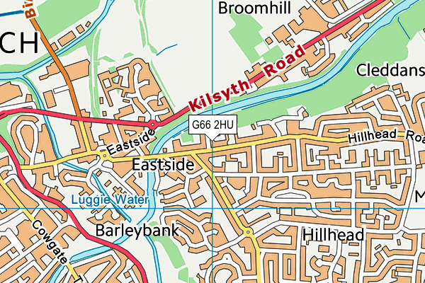 G66 2HU map - OS VectorMap District (Ordnance Survey)