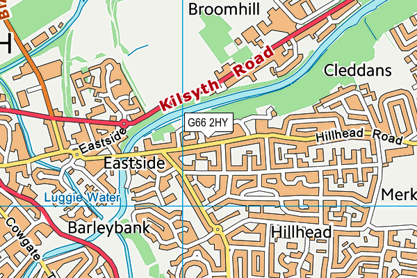 G66 2HY map - OS VectorMap District (Ordnance Survey)