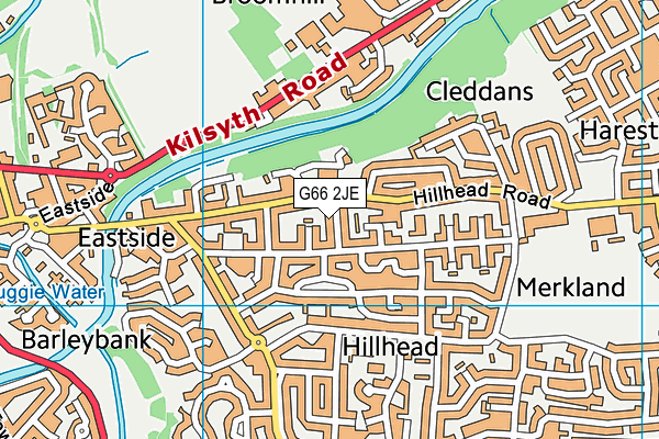 G66 2JE map - OS VectorMap District (Ordnance Survey)